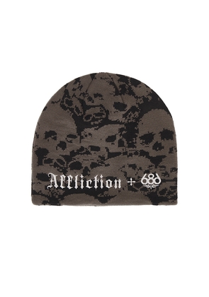 Affliction x 686 Skully Beanie in Grey.