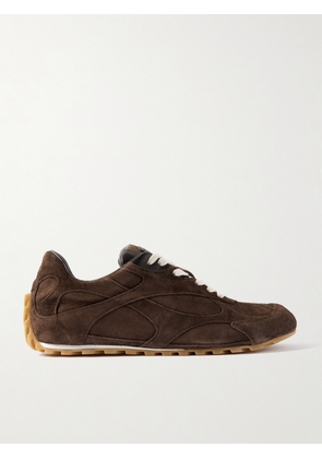 Bottega Veneta - Orbit Flash Leather-trimmed Suede Sneakers - Brown - EU 35,EU 35.5,EU 36,EU 36.5,EU 37,EU 37.5,EU 38,EU 38.5,EU 39,EU 39.5,EU 40,EU 41