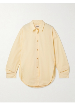 KHAITE - Goya Cotton-poplin Shirt - Yellow - x small,small,medium,large