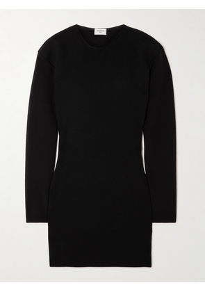 SAINT LAURENT - Wool-blend Mini Dress - Black - XS,S,M,L