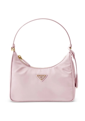 Prada mini Re-Edition 2005 triangle-logo tote bag - Pink