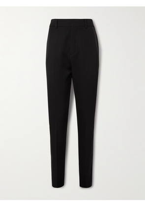 SAINT LAURENT - Grain De Poudre Wool Tapered Pants - Black - FR 34,FR 36,FR 38,FR 40,FR 42
