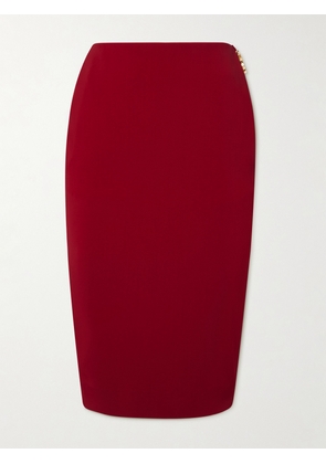 SAINT LAURENT - Grain De Poudre Skirt - Red - FR 34,FR 36,FR 38,FR 40