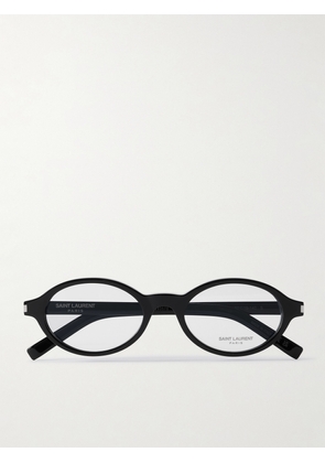 SAINT LAURENT EYEWEAR - Oval-frame Acetate Optical Glasses - Black - One size