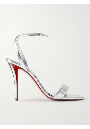 Christian Louboutin - Miss Z 100 Metallic Leather Sandals - Silver - IT35,IT36,IT36.5,IT37,IT37.5,IT38,IT38.5,IT39,IT39.5,IT40,IT40.5,IT41,IT41.5,IT42