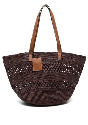 Manebi raffia shoulder bag - Brown