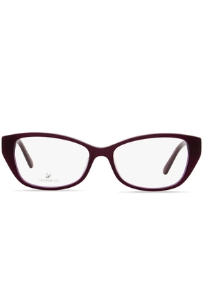 Swarovski Eyewear 5391 rectangle-frame crystal glasses - Purple