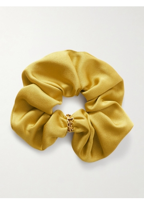 SAINT LAURENT - Embellished Silk-satin Hair Tie - Yellow - One size