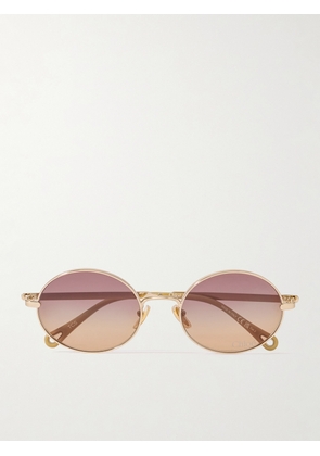 Chloé - Aly Oval-frame Gold-tone Sunglasses - One size