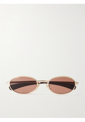 GUCCI EYEWEAR - Rodeo Drive Oval-frame Gold-tone Sunglasses - One size