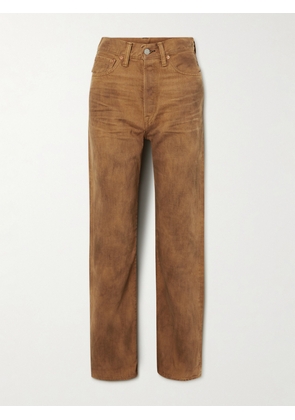 RRL - High-rise Straight-leg Jeans - Brown - 25,26,27,28,29,30,31