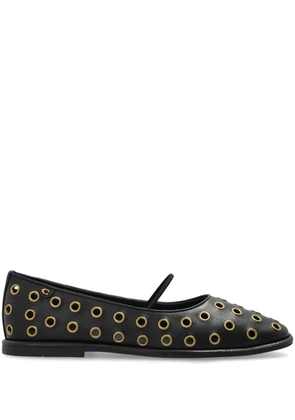 Coach eyelet-detailing ballerina shoes - Black