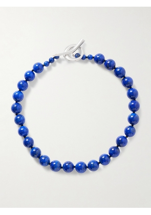 Sophie Buhai - Everyday Boule Silver, Cord And Lapis Lazuli Necklace - Blue - One size