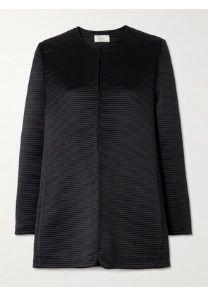 The Row - Iben Topstitched Silk-satin Jacket - Black - US0,US2,US4,US6,US8,US10
