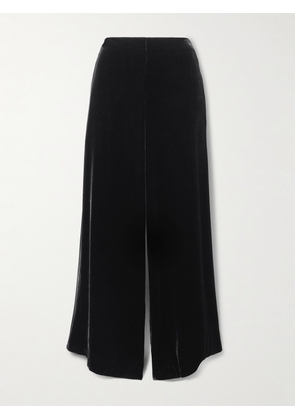 The Row - Elezar Velvet Wide-leg Pants - Black - US0,US2,US4,US6,US8,US10