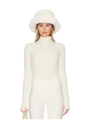 CORDOVA Butte Bodysuit in Cream. Size L. Also in M, S, XS.