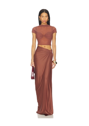 Deme by Gabriella Dove Dress in Brown. Size L. Also in M, S, XL, XS.