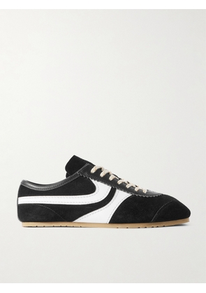 Dries Van Noten - Leather-trimmed Suede Sneakers - Black - IT35,IT36,IT37,IT38,IT39,IT40,IT41