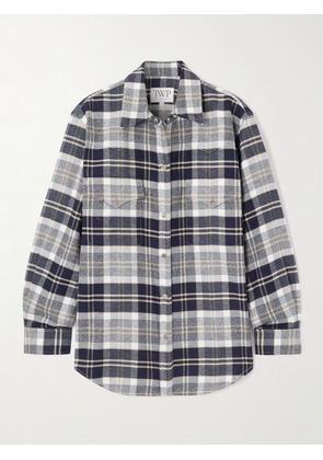 TWP - Dutton Checked Cotton-flannel Shirt - Blue - XXS,XS/S,M/L