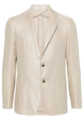 Tagliatore single-breasted silk blazer - Neutrals