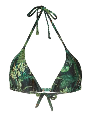 Lygia & Nanny Iasmin leaf-print bikini top - Green