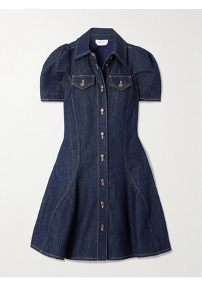 MCQUEEN - Paneled Denim Mini Dress - Blue - IT38,IT40,IT42,IT44