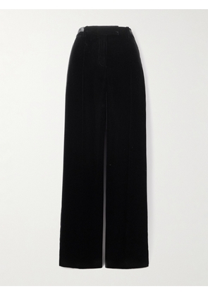MCQUEEN - Velvet Straight-leg Pants - Black - IT38,IT40,IT42,IT44,IT46
