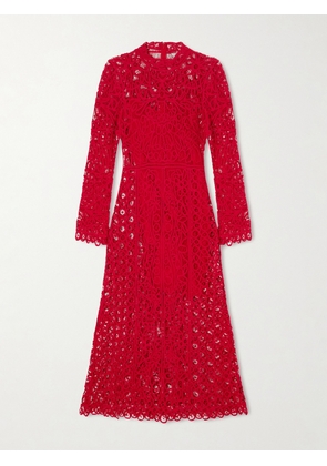 Sea - Adelina Guipure Lace Maxi Dress - Red - US0,US2,US4,US6