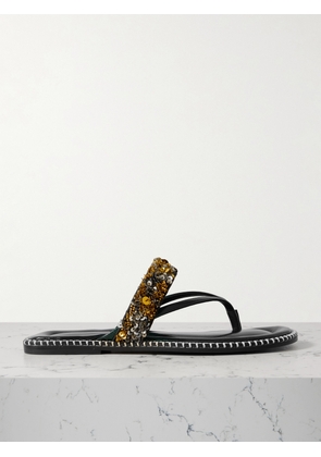 Dries Van Noten - Embellished Whipstitched Leather Sandals - Green - IT36,IT36.5,IT37,IT37.5,IT38,IT38.5,IT39,IT39.5,IT40,IT40.5,IT41,IT42