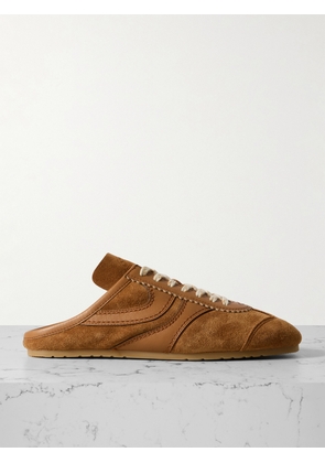 Dries Van Noten - Leather-trimmed Suede Slip-on Sneakers - Brown - IT35,IT36,IT37,IT38,IT39,IT40,IT41