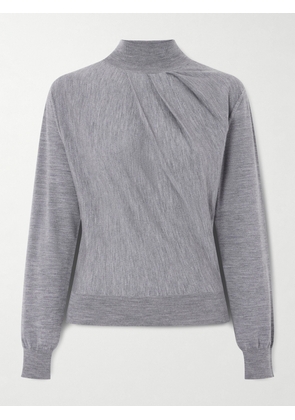 Givenchy - Draped Wool-blend Turtleneck Sweater - Gray - x small,small,medium,large,x large