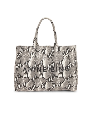 ANINE BING Leo Tote Bag in Cream.
