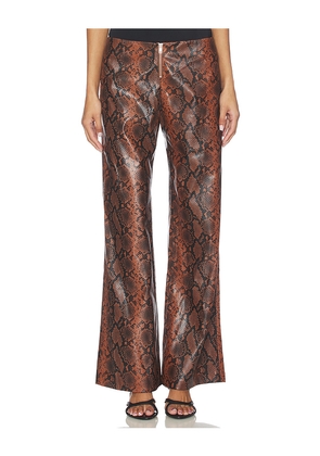 BY.DYLN x REVOLVE Melani Trench Chocolate Snake in Brown. Size L. Also in M, S, XL, XS.