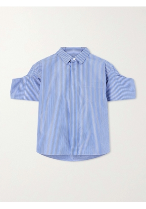 Sacai - Striped Cotton-blend Poplin Shirt - Blue - 1,2,3,4