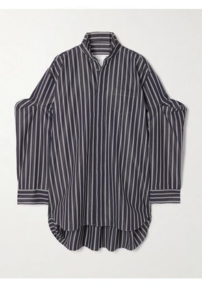 Sacai - Oversized Striped Poplin Shirt - Blue - 1,2,3,4
