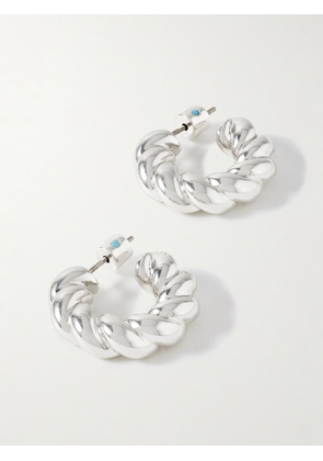 Roxanne Assoulin - The Rope Chain Silver-tone Hoop Earrings - One size