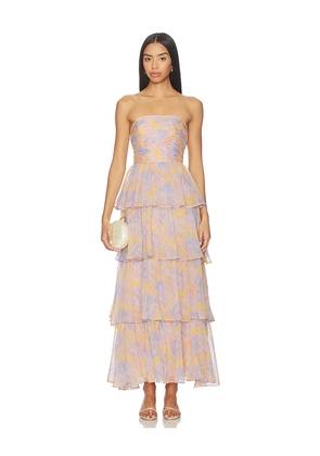 ASTR the Label Anisha Dress in Lavender,Orange. Size L. Also in M, S, XL, XS.