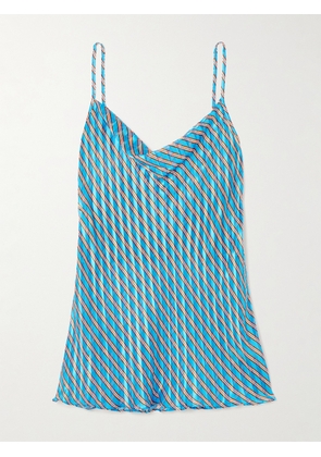 Dries Van Noten - Draped Striped Devoré-satin Camisole - Blue - FR 34,FR 36,FR 38,FR 40,FR 42,FR 44