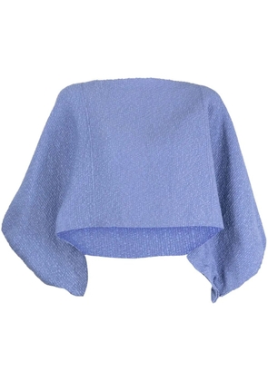 VOZ cropped cape-style jumper - Blue