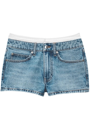Alexander Wang high-rise denim shorts - Blue