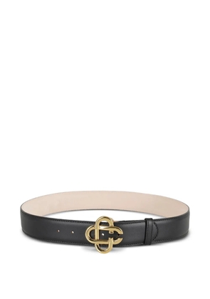 Casablanca logo-buckle leather belt - Black