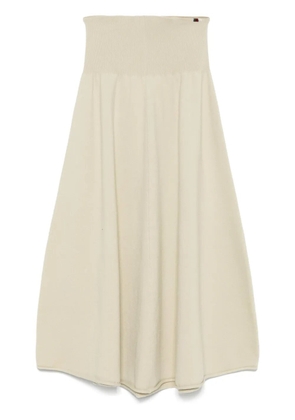 extreme cashmere high-waisted draped skirt - Green