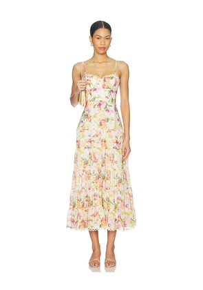 ASTR the Label Lianna Dress in Cream,Pink. Size L. Also in M, S, XL, XS.