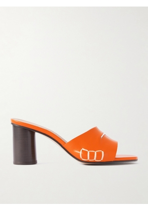 JW Anderson - Loafer Whipstitched Leather Mules - Orange - IT36,IT37,IT38,IT39,IT40,IT41,IT42