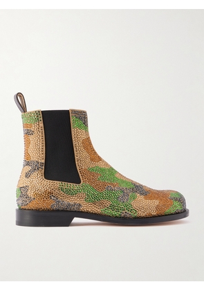 JW Anderson - Crystal-embellished Suede Chelsea Boots - Green - IT35,IT36,IT37,IT38,IT39,IT40,IT41,IT42