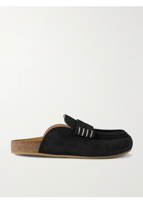 JW Anderson - Stitch Suede Mules - Black - IT35,IT36,IT37,IT38,IT39,IT40,IT41,IT42