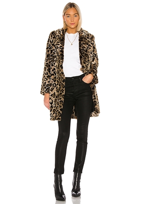 House of Harlow 1960 X REVOLVE Genn Faux Fur Coat in Brown. Size L. Also in M, S, XS.