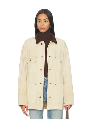 Denimist Oversized Chore Jacket in Tan. Size L. Also in XS, S, M.