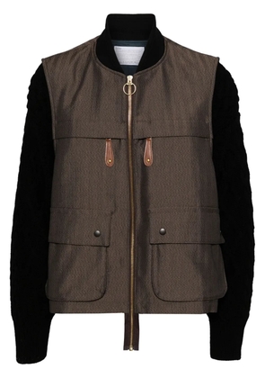 Kolor double-layered jacket - Brown