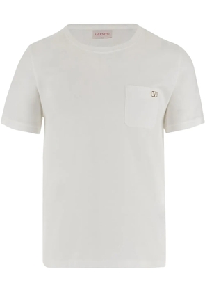 Valentino Garavani logo-plaque cotton t-shirt - White
